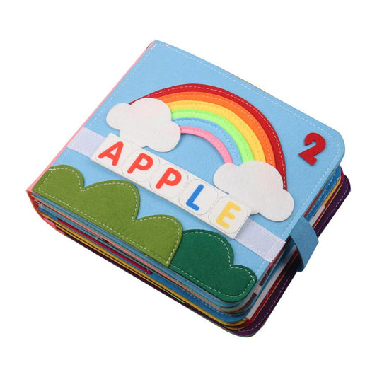3D Rainbow Montessori Cloth Story Book for Toddlers