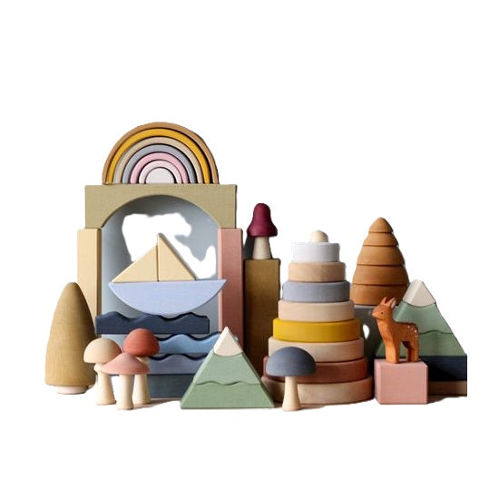 3D Odin Parker Wooden Toy Set